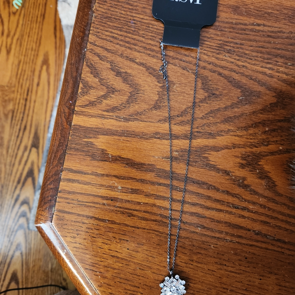 RSVP Silver Necklace with White Pendant